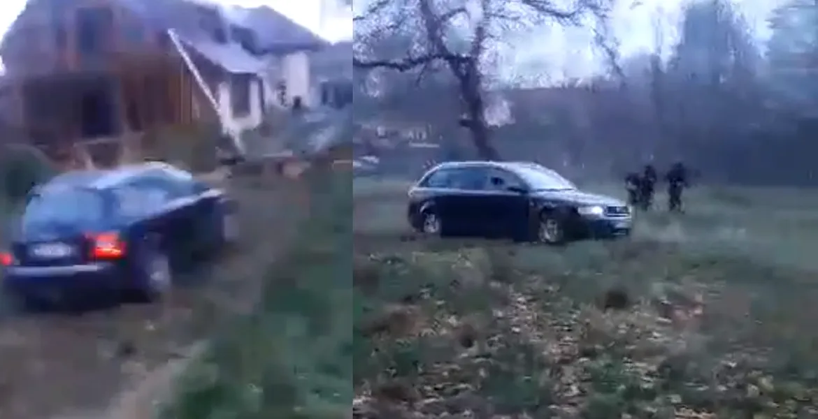 Șoferul unui Audi face o cursă nebună. Jandarmii nu reușesc să-l oprească nici cu gaze, nici cu gloanețe – VIDEO