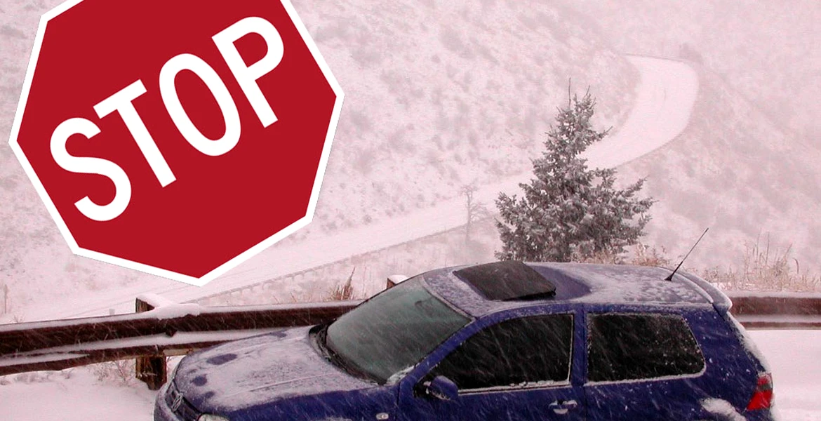 Drumuri blocate de zăpadă în România