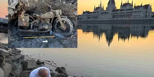 Vestigii din Al Doilea Război Mondial ies la suprafață din Dunăre: o motocicletă DKW, găsită după 80 de ani