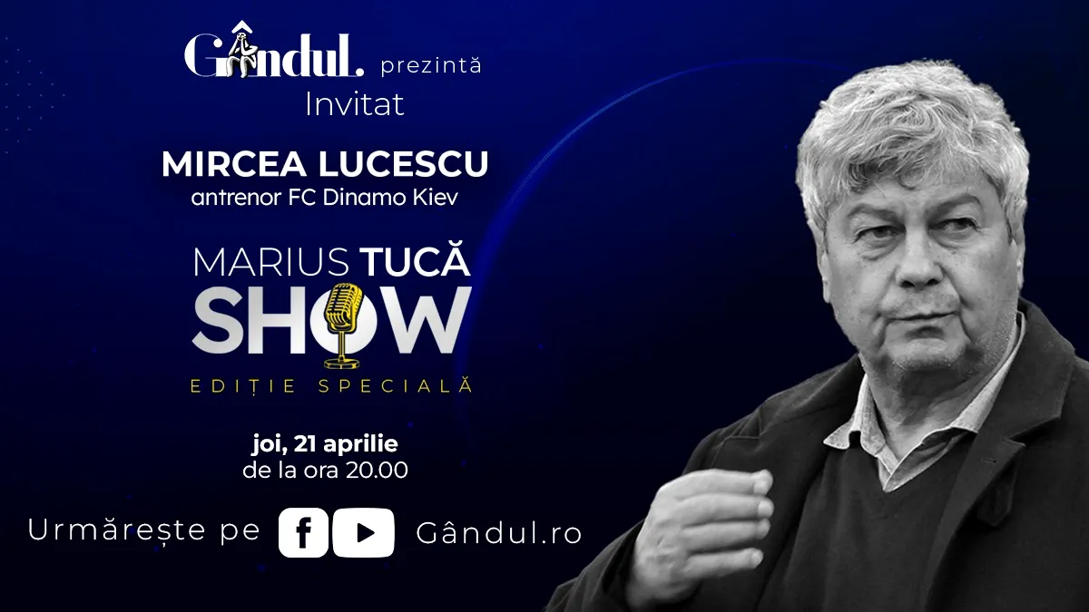 Marius Tucă Show începe joi, 21 aprilie, de la ora 20.00, live pe gandul.ro cu o nouă ediție specială