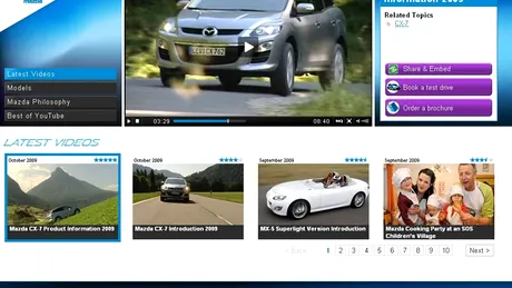 Mazda lansează MazdaEurope.tv