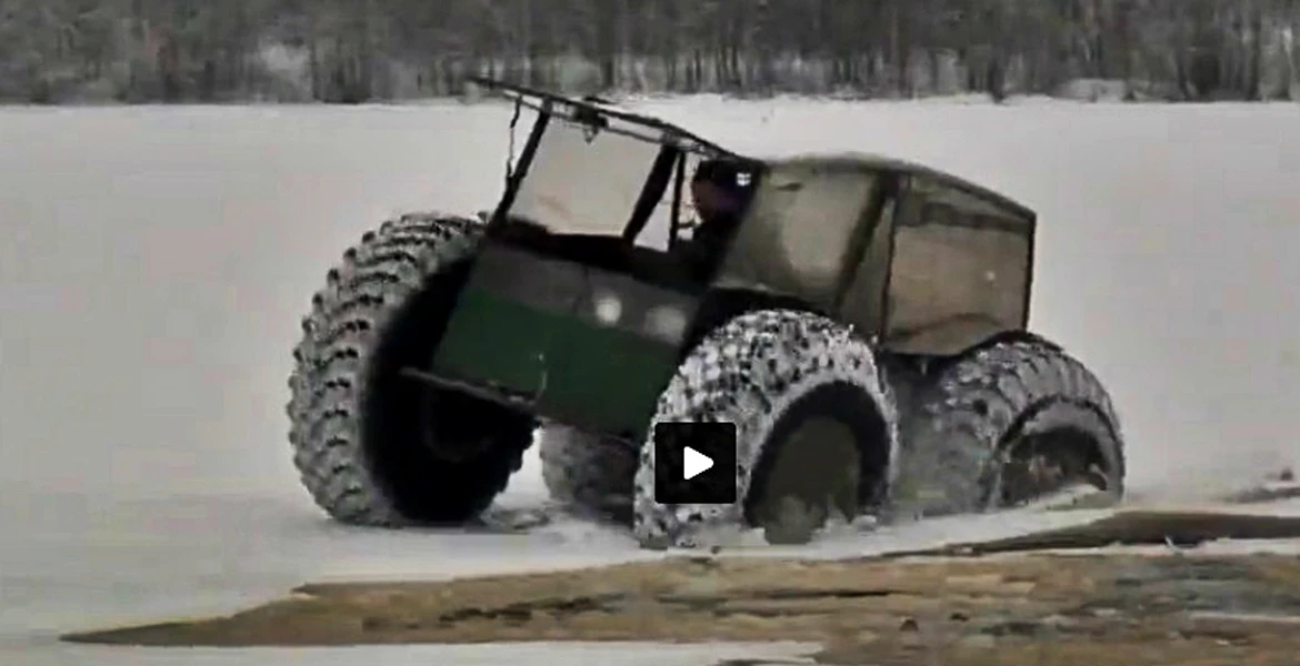 ATV-ul rusesc care merge pe apă… VIDEO-spectacol