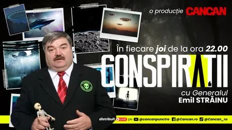 Ești pregătit să afli adevăruri care îți vor schimba perspectiva asupra lumii? „Conspirații cu Generalul Emil Străinu” este noua emisiune care te va ține cu sufletul la gură în fiecare joi, de la ora 22:00, LIVE pe canalul de YouTube CANCAN.ro