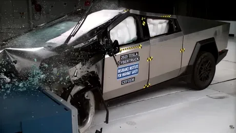 La un pas de moarte după ce pilotul automat de la Tesla Cybertruck a izbit mașina de un parapet? Procesul de 1 milion $