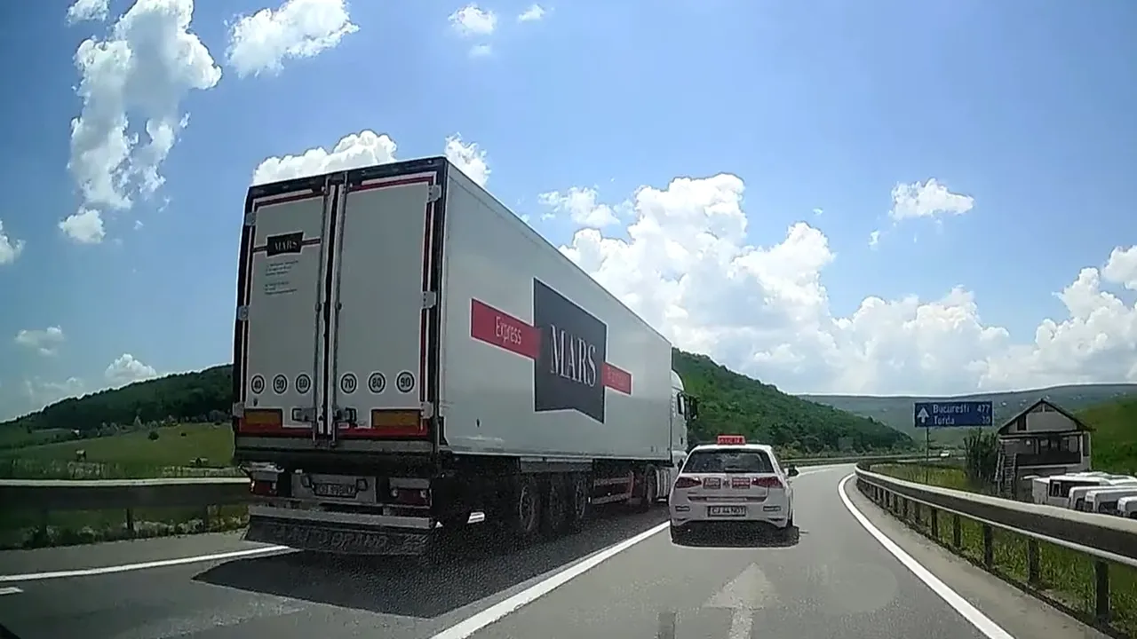 șofer de TIR linie continuă 2 