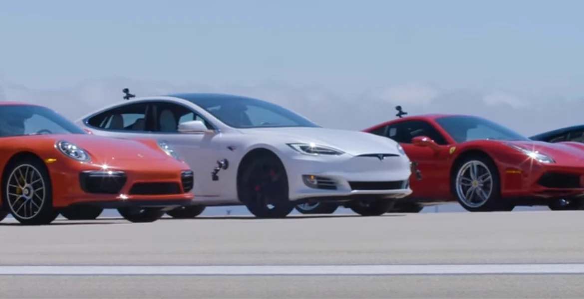 Cea mai nebună cursă din lume: Tesla vs. restul maşinilor – VIDEO