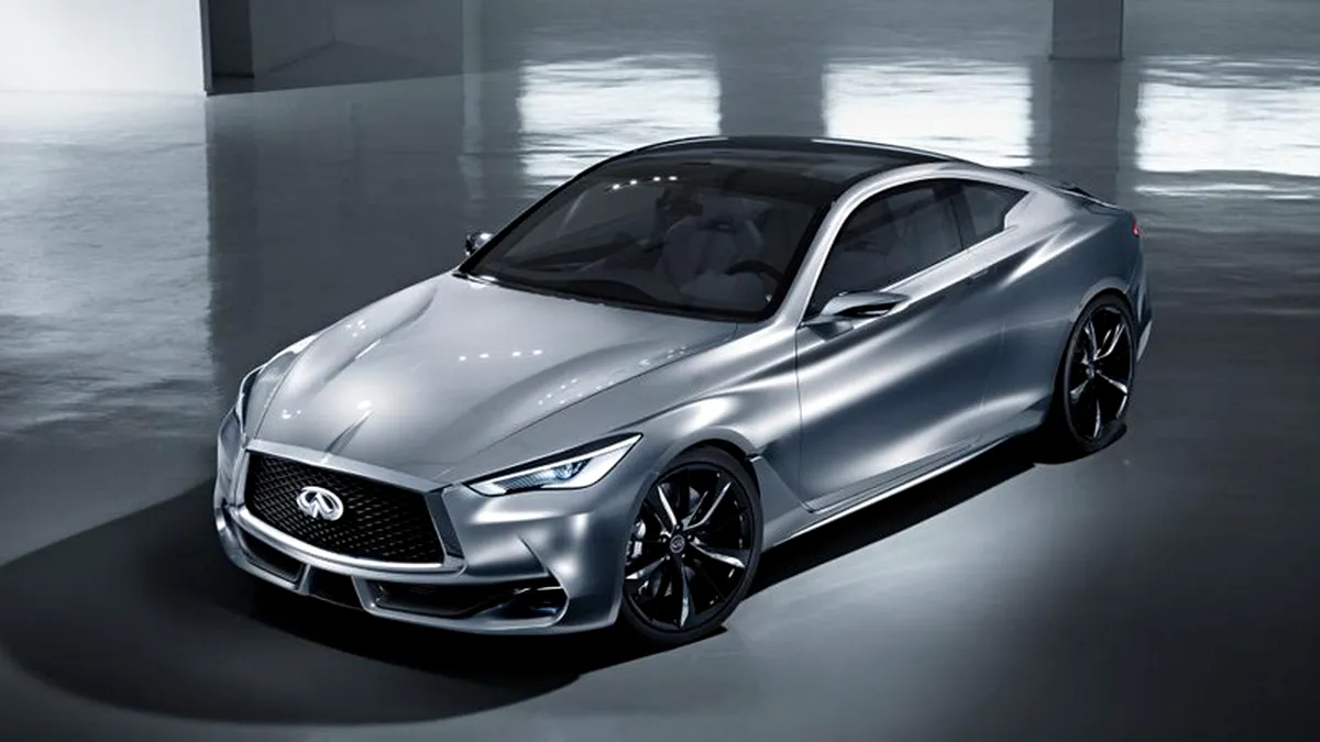 Infiniti Q60 Concept: primele imagini oficiale cu viitorul rival al lui BMW Seria 4