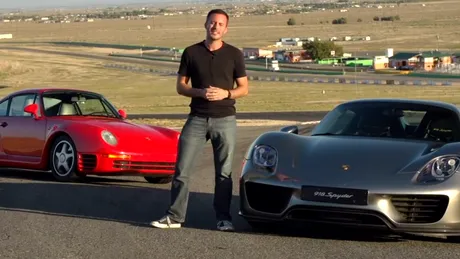 VIDEO: Porsche 918 Spyder vs Porsche 959, duelul dintre generaţii