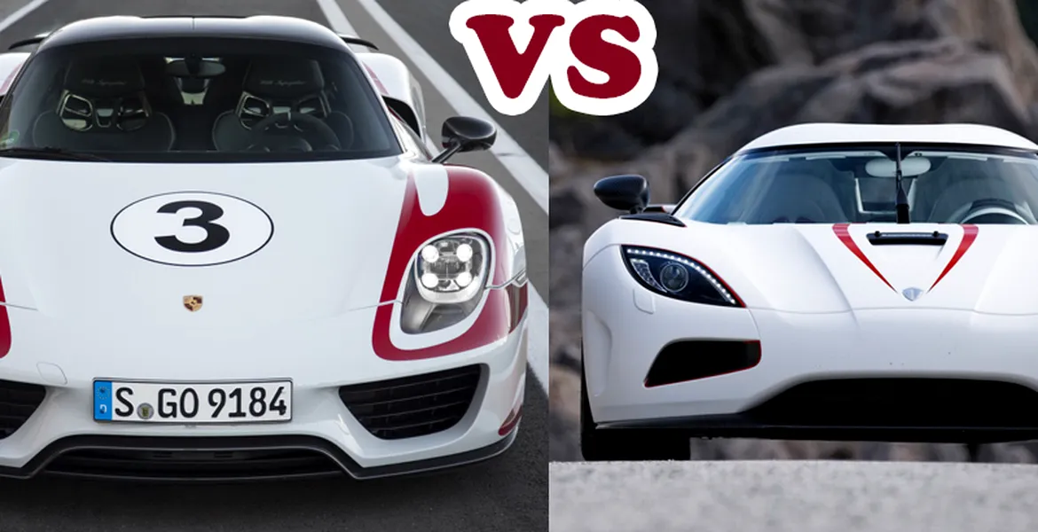 Duelul sprinturilor: Porsche 918 Spyder vs. Koenigsegg Agera R. VIDEO