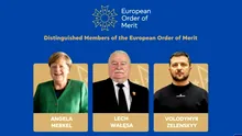 Primul Ordin European de Merit: Merkel, Sandu și Zelenski, printre laureați