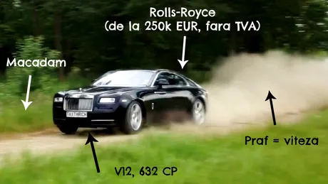 Rolls-Royce Wraith - viteză pe macadam şi drifturi pe câmp
