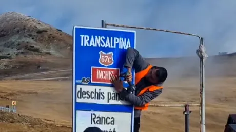Transalpina, închisă temporar între Rânca și Obârșia Lotrului din cauza viscolului