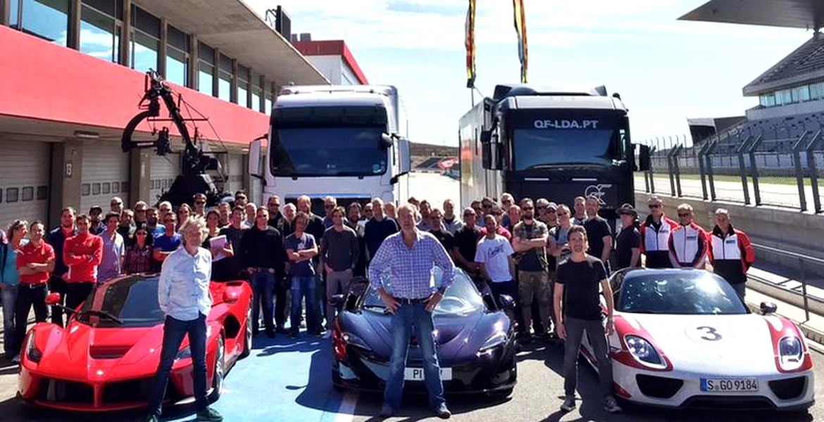Fosta echipă Top Gear s-a apucat de treabă pentru Amazon. Cu LaFerrari, P1 şi 918 Spyder