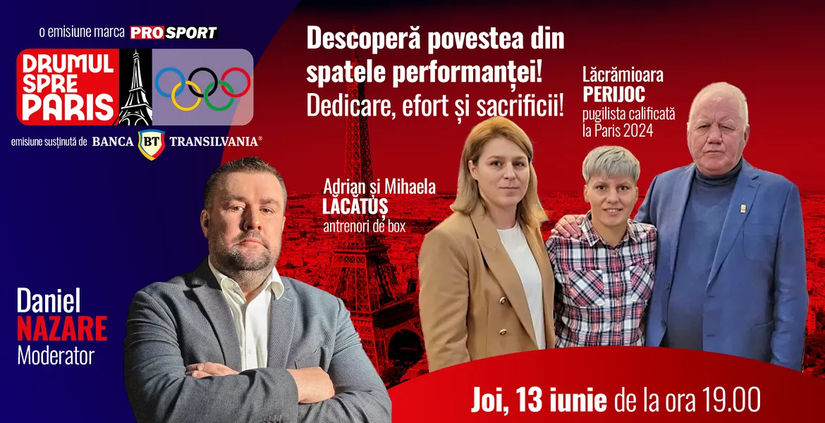 Lăcrămioara Perijoc, pugilista din România calificată la Jocurile Olimpice, invitata emisiunii „Drumul spre Paris” de joi, 13 iunie, de la ora 19:00