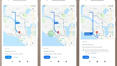 Google Maps introduce „rutele ecologice”. De când va ajunge noua funcție în Europa