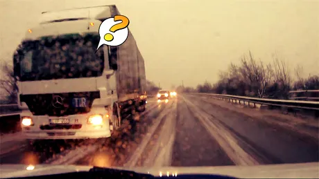 VIDEO: Cum să depăşeşti un camion. Cu spatele