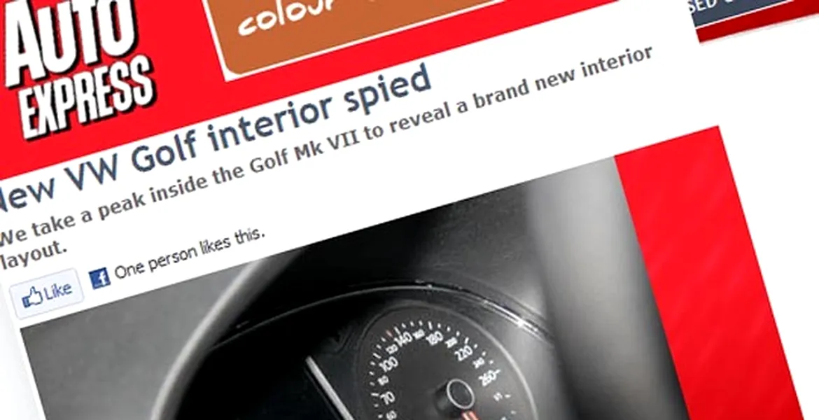 Primele poze spion cu interiorul lui Volkswagen Golf 7