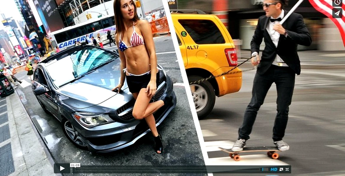 Americanii descoperă latura fun din Mercedes-Benz CLA. VIDEO