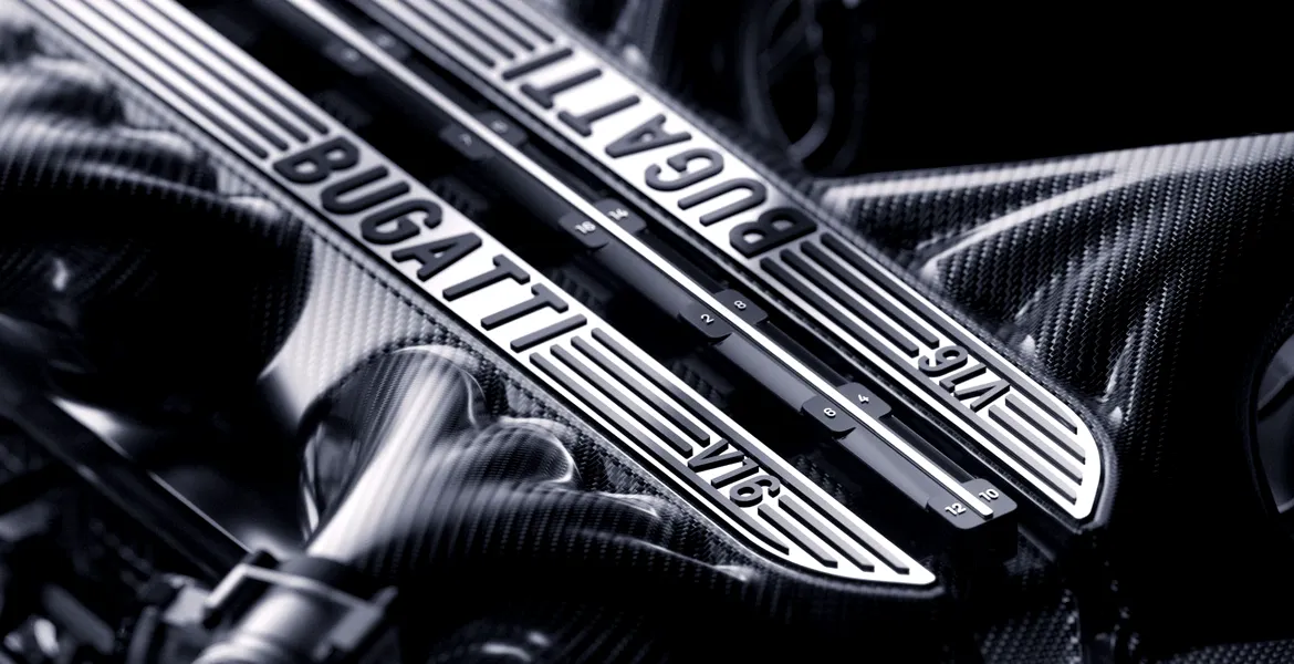 Noul hypercar de la Bugatti va fi dezvăluit în 20 iunie. Va folosi un nou motor V16
