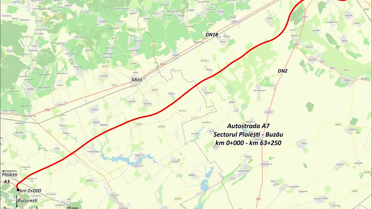 Autostrada Moldovei A7: 39 de oferte pentru construirea tronsonului Ploiești - Buzău