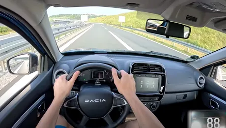 Care este viteza maximă pe care o poți atinge cu Dacia Spring? Test pe autostradă, în Germania – VIDEO