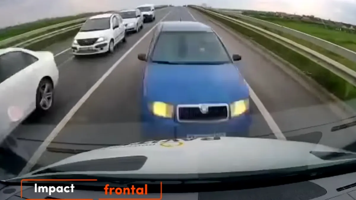 Accident cu 10 răniți pe centura Timișoarei. VIDEO cu momentul impactului frontal