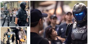 Primii roboți de poliție umanoizi au ieșit să patruleze pe străzile din China. Reacția oamenilor când i-au văzut