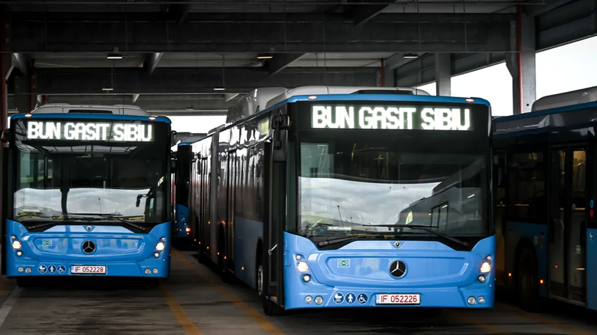 Alte 40 de autobuze ecologice au sosit la Sibiu. Când vor intra pe traseu