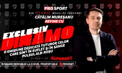 PROSPORT lansează o nouă emisiune, EXCLUSIV DINAMO, realizată de jurnalistul Cătălin Mureșanu