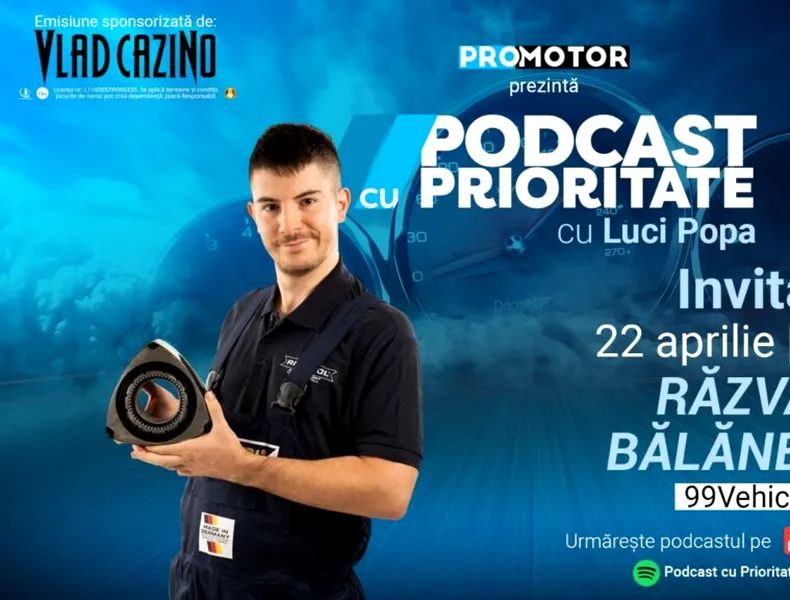 „Podcast cu Prioritate” #41 apare luni, 22 aprilie. Invitat: Răzvan Bălănescu (99Vehicles)
