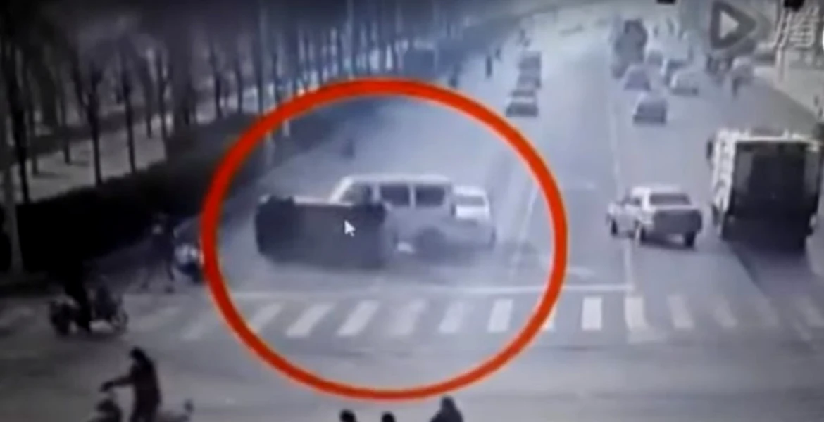 VIDEO. Cel mai ciudat accident a avut loc în China