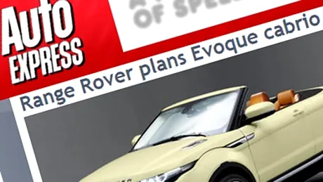 Randări: Range Rover Evoque Cabrio va inaugura o nouă nişă în Europa
