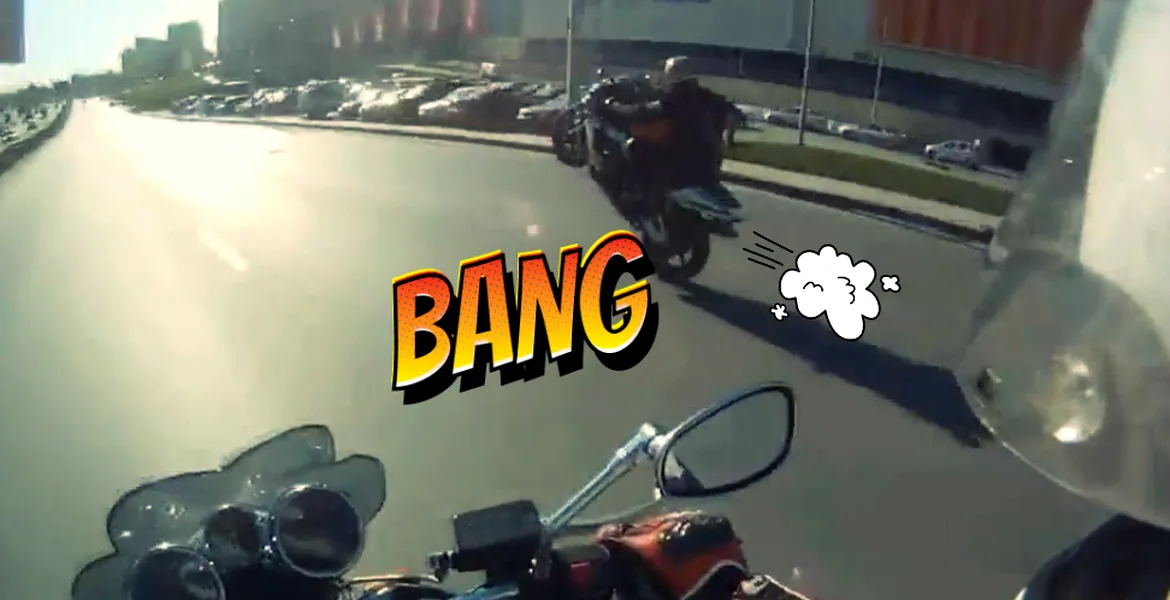 VIDEO: Când teribilismul pe motor dă greş