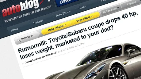 Toyota-Subaru Coupe - noi informaţii