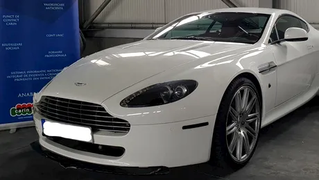 Statul român vinde un Aston Martin V8 Vantage la licitație. Este o bijuterie pe roți, dar ascunde un secret