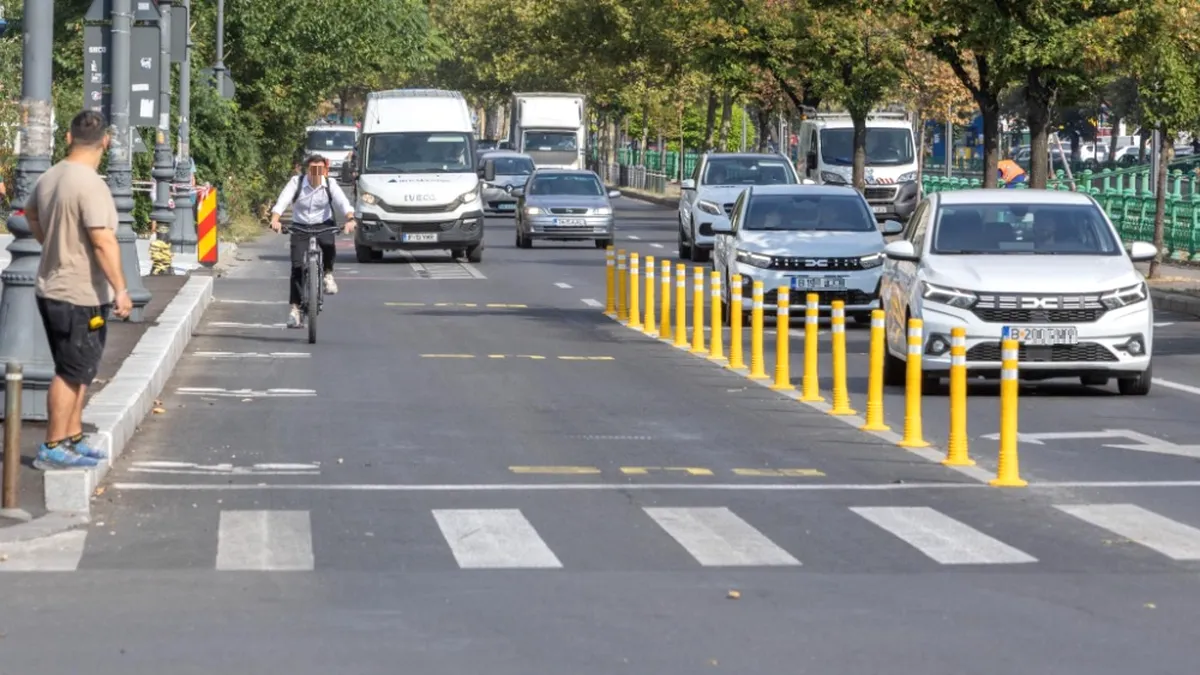 Bucureștiul introduce benzi comune pentru biciclete și transport public. Unde apar noile trasee