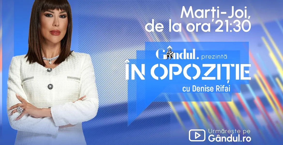 „În Opoziție cu Denise Rifai” apare pe Gândul.ro – prima emisiune de dezbateri politice pentru alegerile din 2024