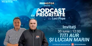ProMotor lansează episodul 77 din „Podcast cu Prioritate”, avându-i invitați pe Titi Aur și Lucian Marin. Episodul este susținut de Allianz-Țiriac