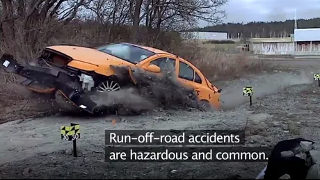 Soluţia Volvo pentru accidentele cu maşini care sar de pe drum. VIDEO cu Robocoaster