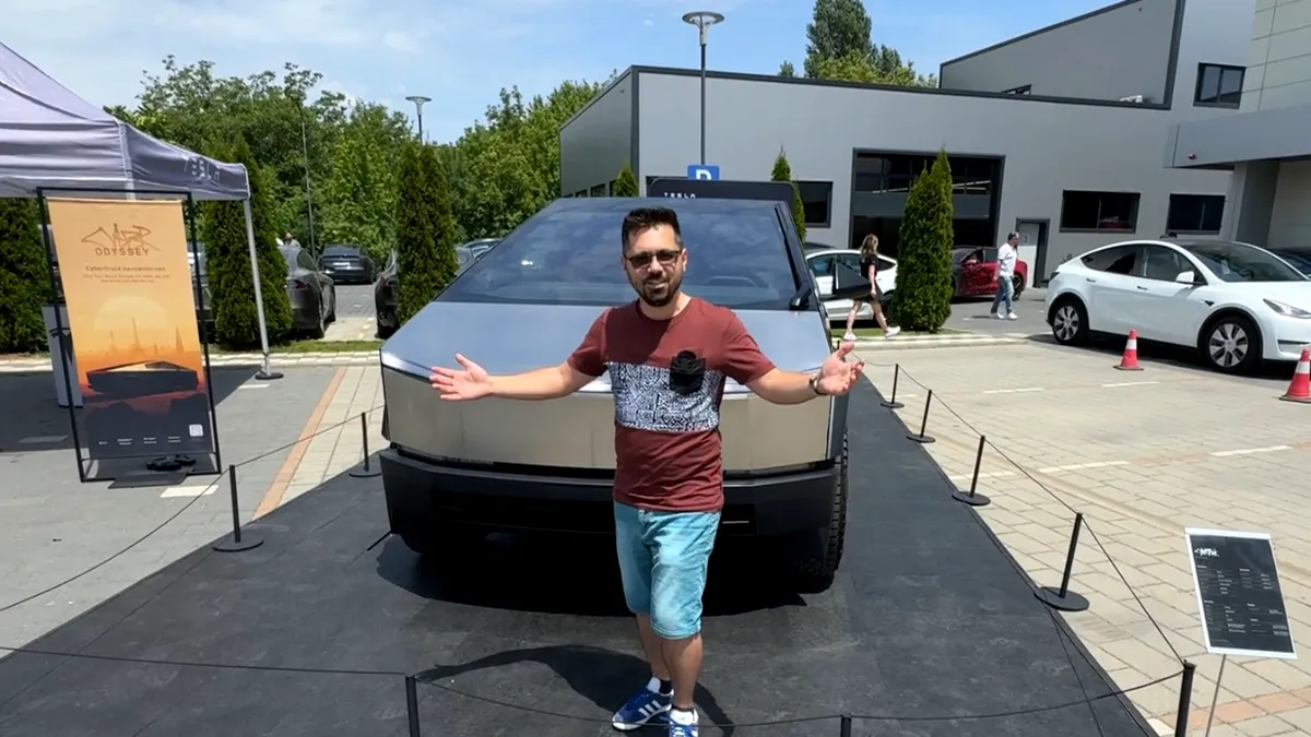 Tesla Cybertruck ajunge în România. Prezentarea mașinii electrice a momentului - VIDEO