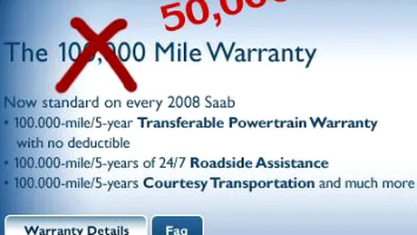 GM reduce garanţia la Saab