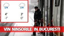 Vin ninsorile în București, mai devreme decât ne așteptam. Pe ce dată ninge, potrivit meteorologilor Accuweather