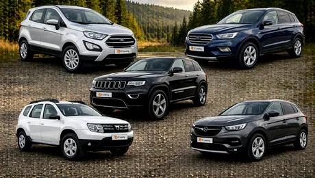 Top 5 cele mai ieftine SUV-uri revândute de BT Leasing. Dacia Duster și Ford EcoSport ce costă puțin peste 8.000 de euro