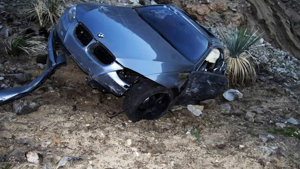 BMW 335i - accident spectaculos