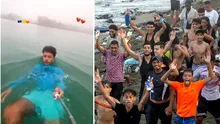 Un migrant marocan s-a filmat în timp ce înota spre Ceuta pentru a intra în Europa. Imaginile au devenit virale pe rețelele de socializare
