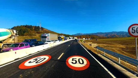 Șoferii sunt revoltați: După lărgirea DN7 la patru benzi apar limite de viteză de 50 km/h