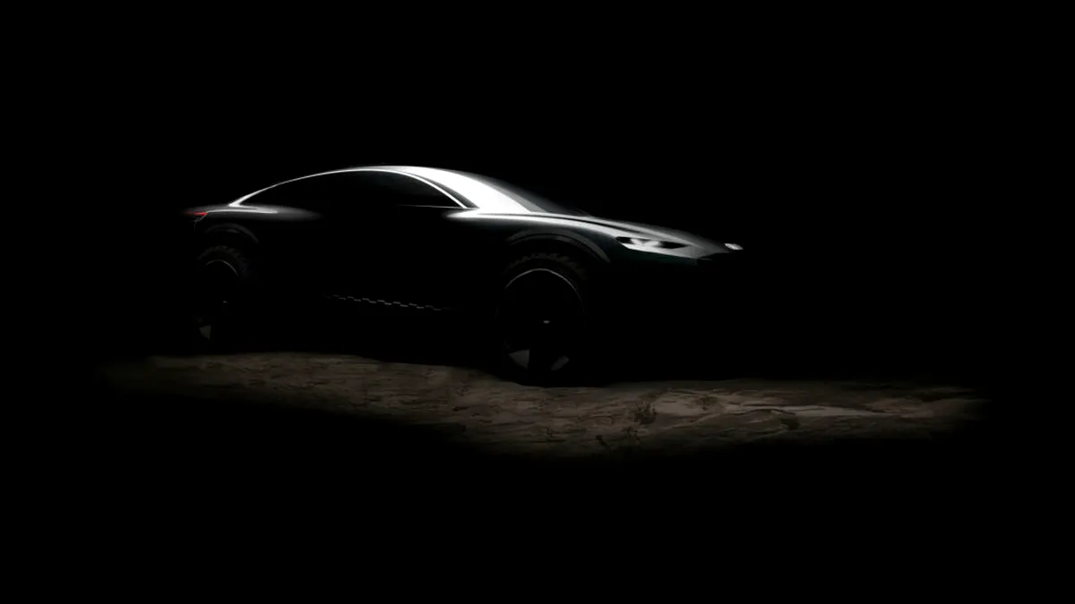 Audi a publicat o imagine-teaser cu noul concept electric Activesphere, care prefigurează un crossover sedan