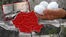 E cod roșu de averse torențiale și grindină. Zonele afectate de avertizarea ANM