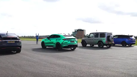 Care este cel mai rapid SUV: Lamborghini Urus, Tesla Model X, Mercedes-AMG G63 sau Range Rover Sport SVR - VIDEO