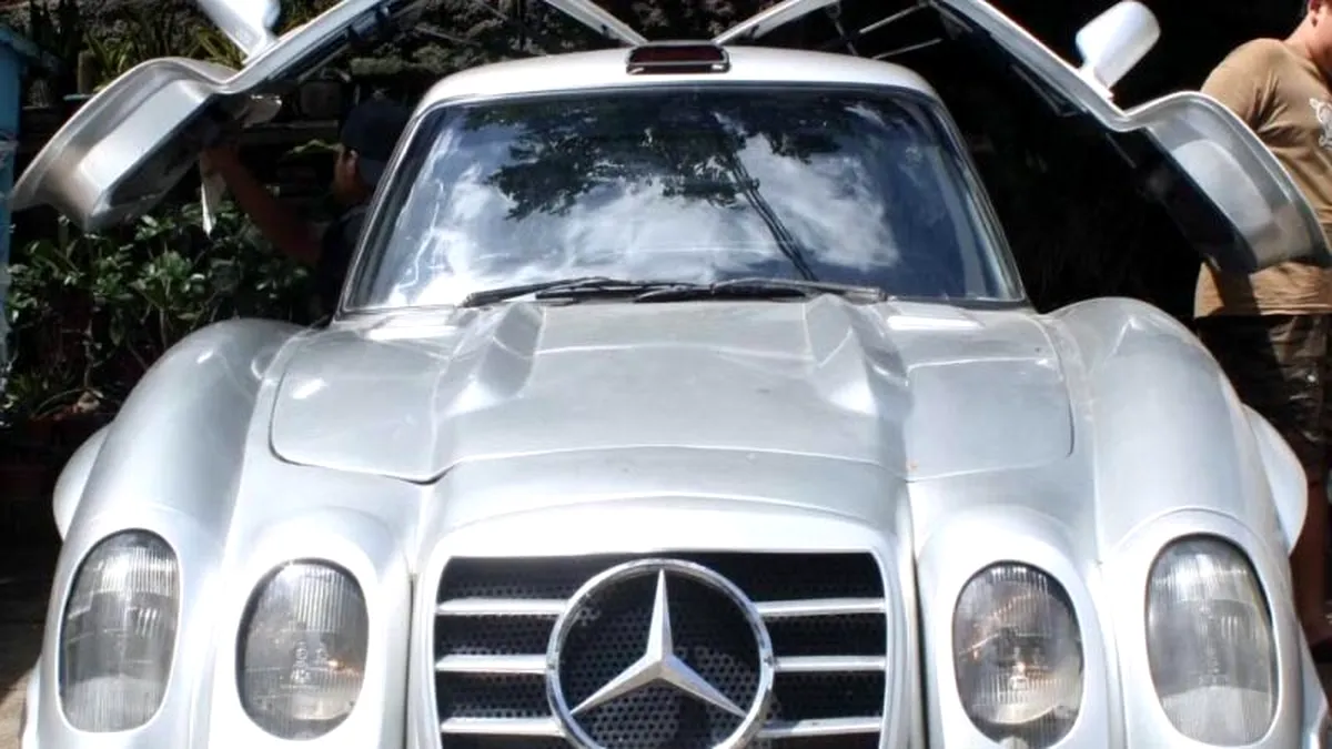 Ce maşină credeţi că stă la baza acestei replici dubioase Mercedes 300 SL?